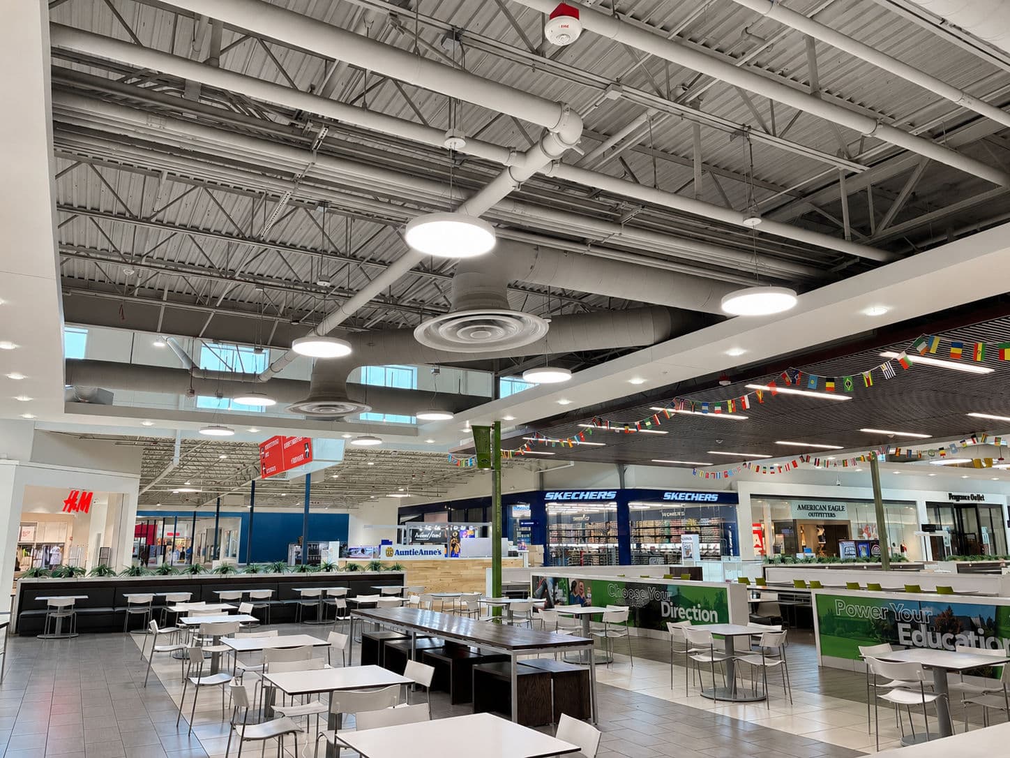 Food Court Lighting Upgrade Adds Even Coverage Across the Seating Area image